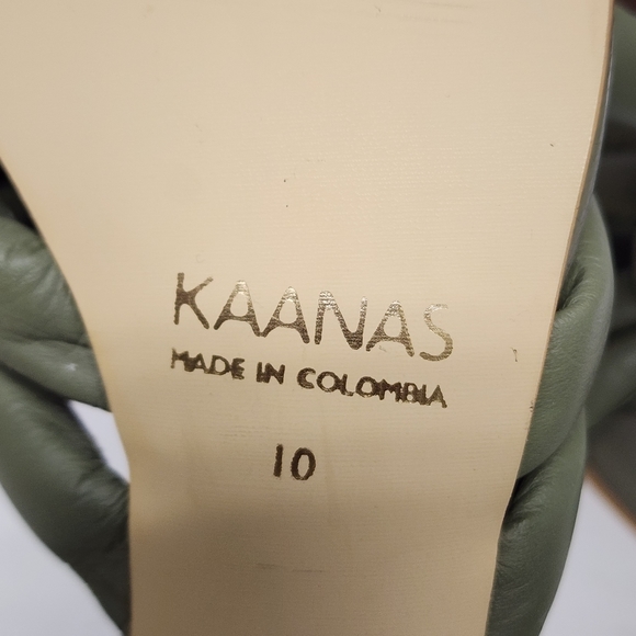 Kaanas Bekasi Nautical Knot Slip On Leather Sandal Cylindrical Lizard Heel s 10 - Picture 7 of 8